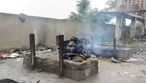 Uproar over pet dog's funeral at cremation ground; matter reaches police station bilaspur chhattigarh hindi news khabargali 