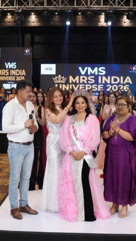 Shweta Avinash Bawankar from Chhattisgarh won the title of 'Mrs. India Universal India', Raipur, Chhattisgarh, Khabargali