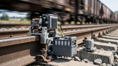 Electricity from track vibration, electricity from train, new technology of railway, railway sensor, electricity from vibration, railway track sensor, Khabargali 